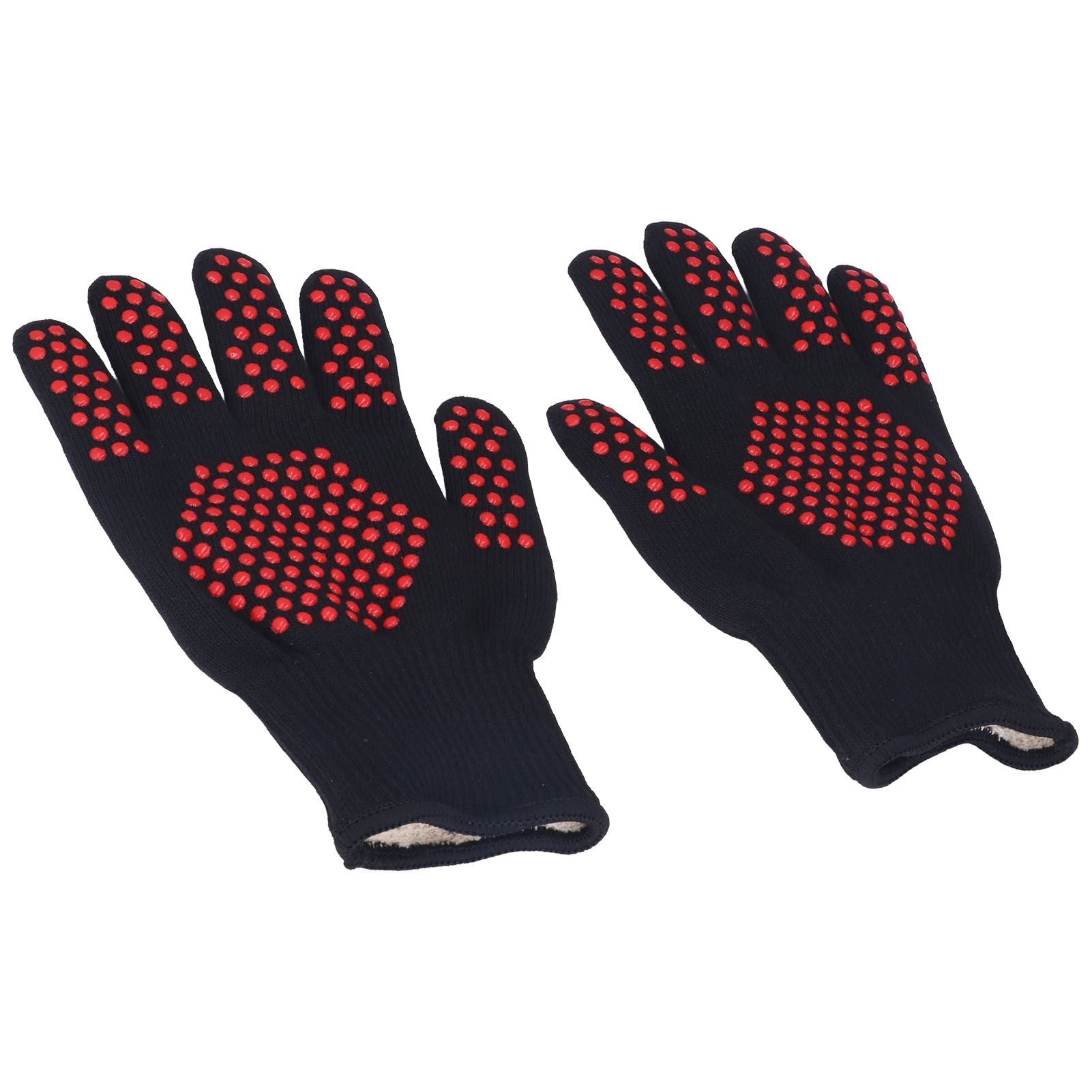 Heat Resistant Gloves 25cm Separate Fingers Hot Proof Mitts Cooking Tool for BBQ Welding V1294-YM0523-3111220019611