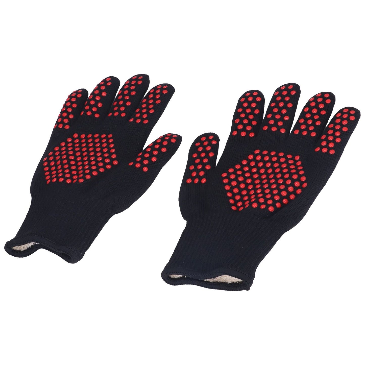 Heat Resistant Gloves 25cm Separate Fingers Hot Proof Mitts Cooking Tool for BBQ Welding V1294-YM0523-3111220019611