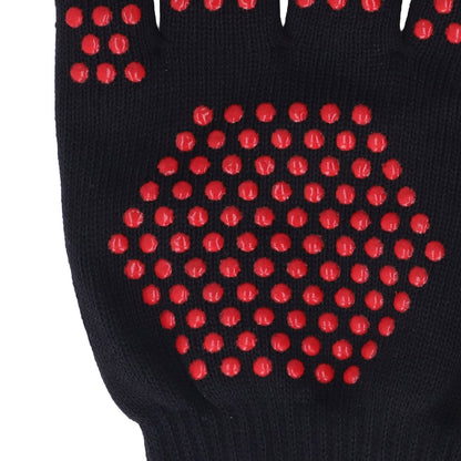 Heat Resistant Gloves 25cm Separate Fingers Hot Proof Mitts Cooking Tool for BBQ Welding V1294-YM0523-3111220019611