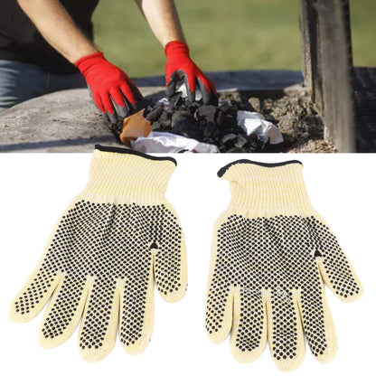 BBQ Grill Gloves 800 degrees C Heat Resistant Insulating Open Fire Proof Professional for Firepit Oven V1294-YM0523-3111220019811