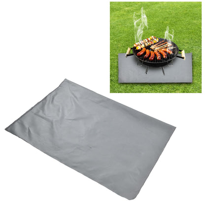 Fire Pit Mat Grill Fireproof Pad Deck Fire Protector 100x150cm for BBQ Terrace Lawn Patio V1294-YM0523-3111220019911