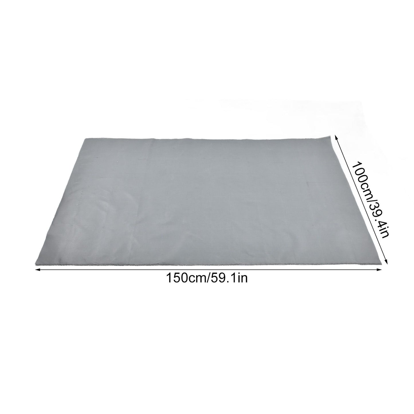 Fire Pit Mat Grill Fireproof Pad Deck Fire Protector 100x150cm for BBQ Terrace Lawn Patio V1294-YM0523-3111220019911
