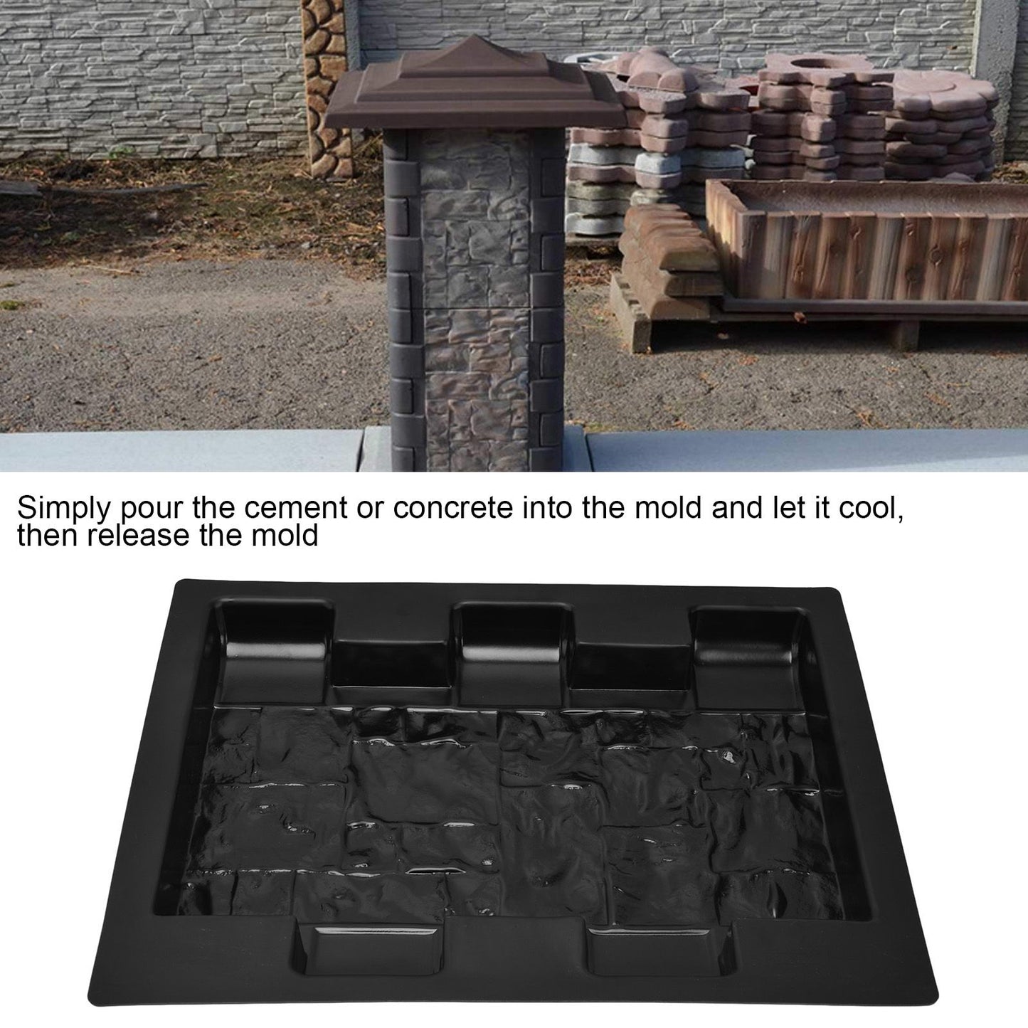 Stepping Stone Mold Concrete Block Maker House Decoration Mold for Garden Pathway Yard Lawn V1294-YM0523-3111220021311