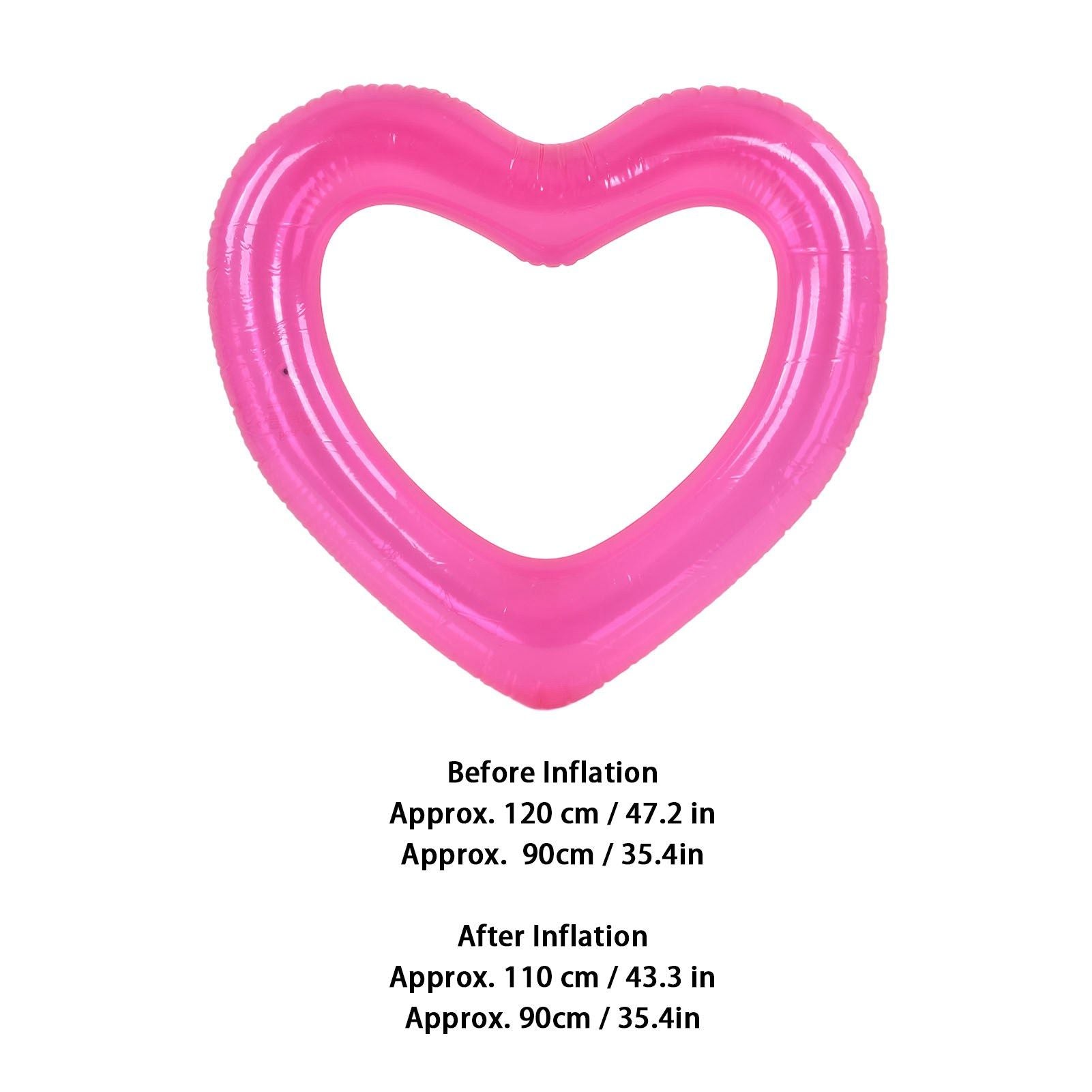 Heart Pool Float PVC Material Skin Friendly Lightweight Pink Romantic Style Floating Tubes for Summer V1294-YM0523-3111220021811