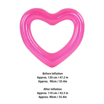 Heart Pool Float PVC Material Skin Friendly Lightweight Pink Romantic Style Floating Tubes for Summer V1294-YM0523-3111220021811