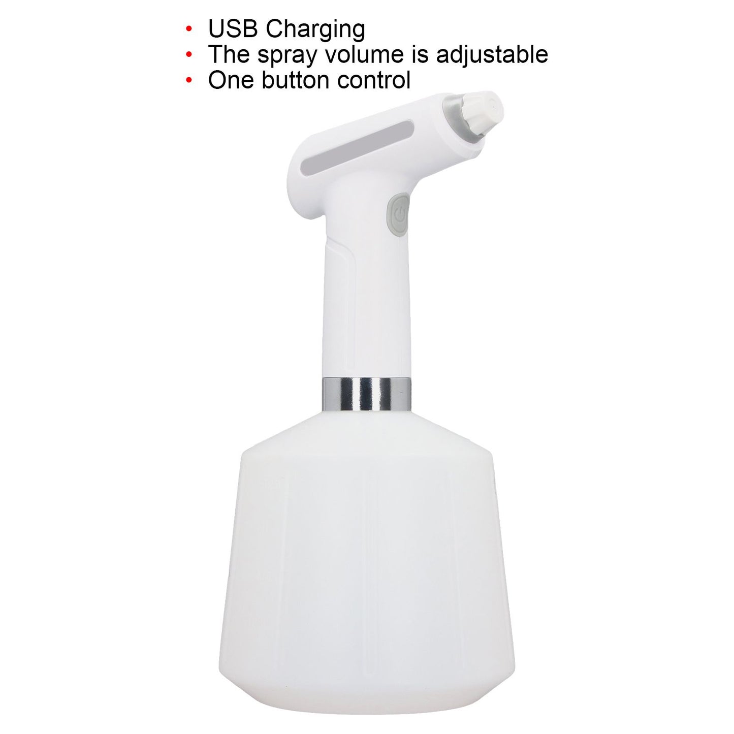 Electric Plant Spray Bottle 3.7V Waterproof Easy Control Battery Indicator USB Charging Adjustable Volume V1294-YM0523-3111220022112