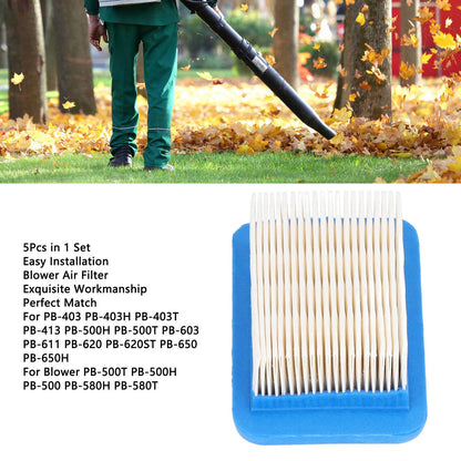 5Pcs Air Filter Blower Accessory A226000032 A226000031 for PB-403 PB-403H PB-403T PB-413 V1294-YM0523-3111220022911