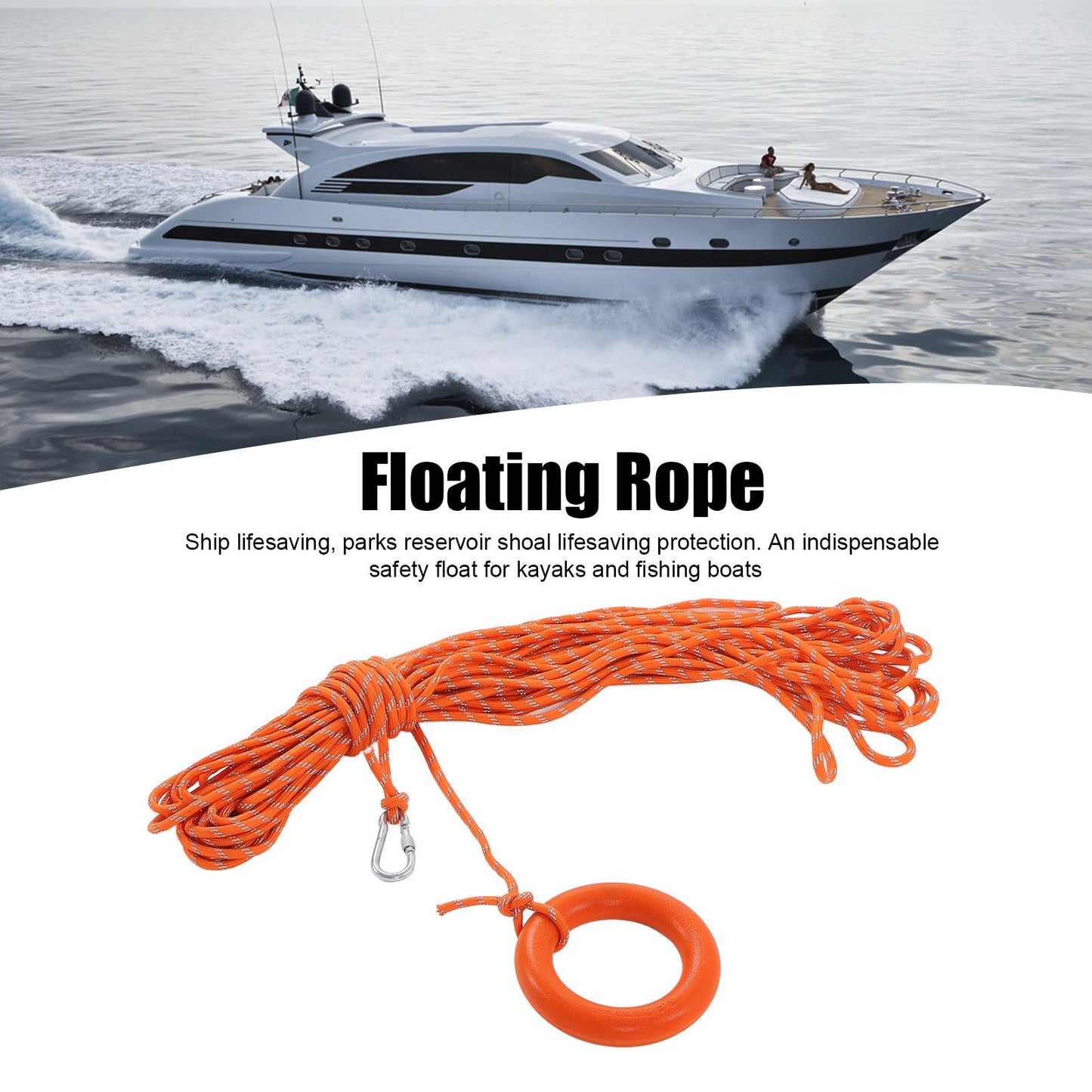 Floating Lifesaving Rope 30meter Outdoor Professional Reflective Floatable Throwing Rope Lifeguard for V1294-YM0523-3111220025411