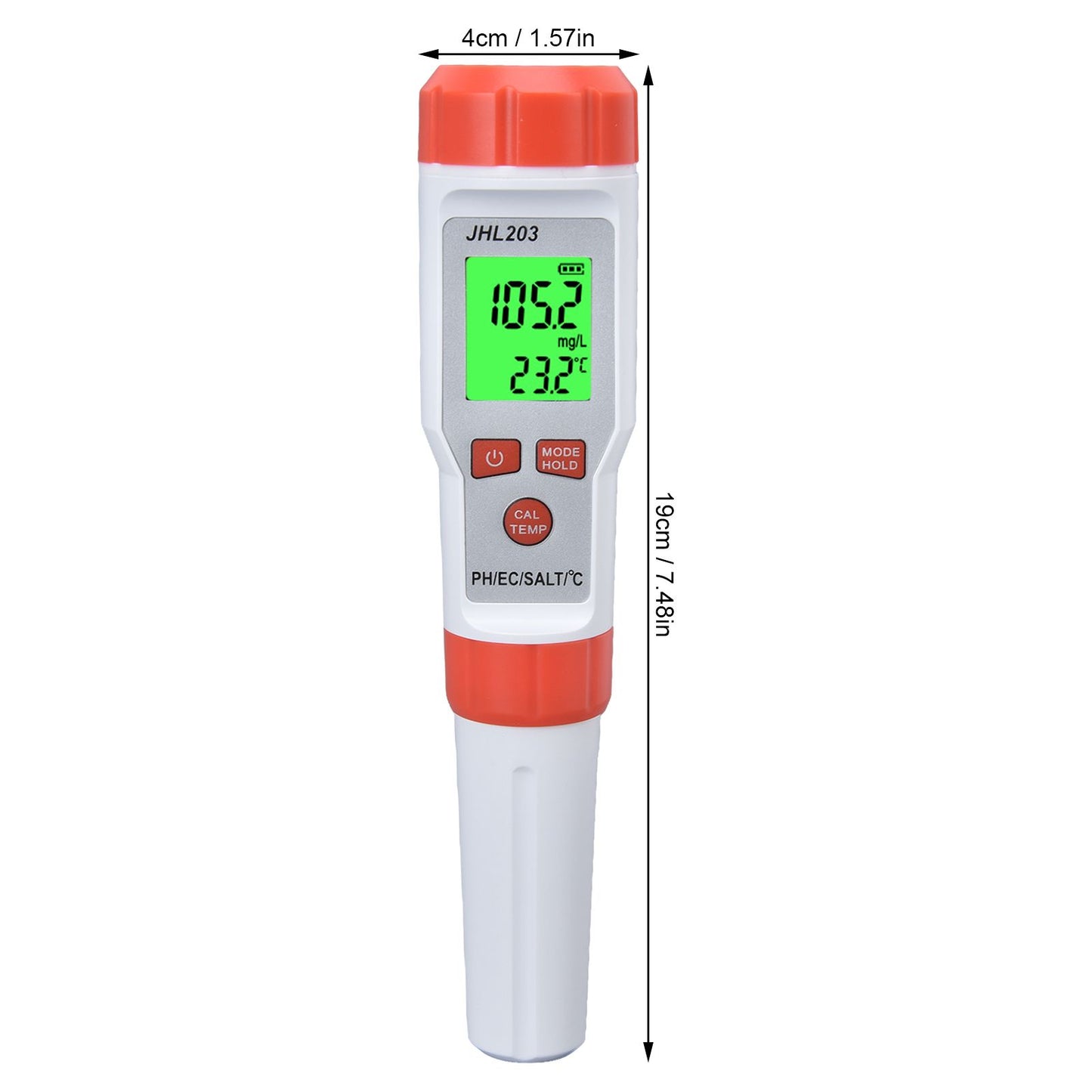 PH Tester 4 in 1 Portable Automatic Recognition Temperature Compensation Accurate Widely Used EC Meter for PH V1294-YM0523-3111220027111