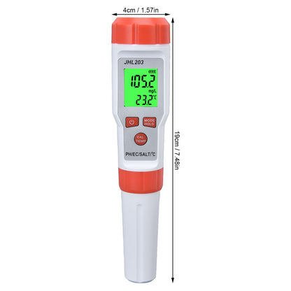 PH Tester 4 in 1 Portable Automatic Recognition Temperature Compensation Accurate Widely Used EC Meter for PH V1294-YM0523-3111220027111