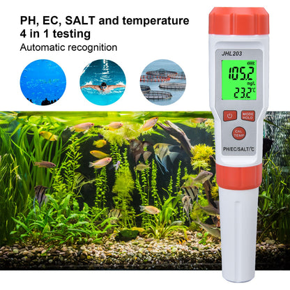 PH Tester 4 in 1 Portable Automatic Recognition Temperature Compensation Accurate Widely Used EC Meter for PH V1294-YM0523-3111220027111