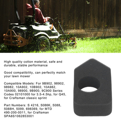 10PCS Air Filter Sponge Replacement Lawn Mower Part 698369 for Craftsman Classic Sprint Engine V1294-YM0523-3111220029211