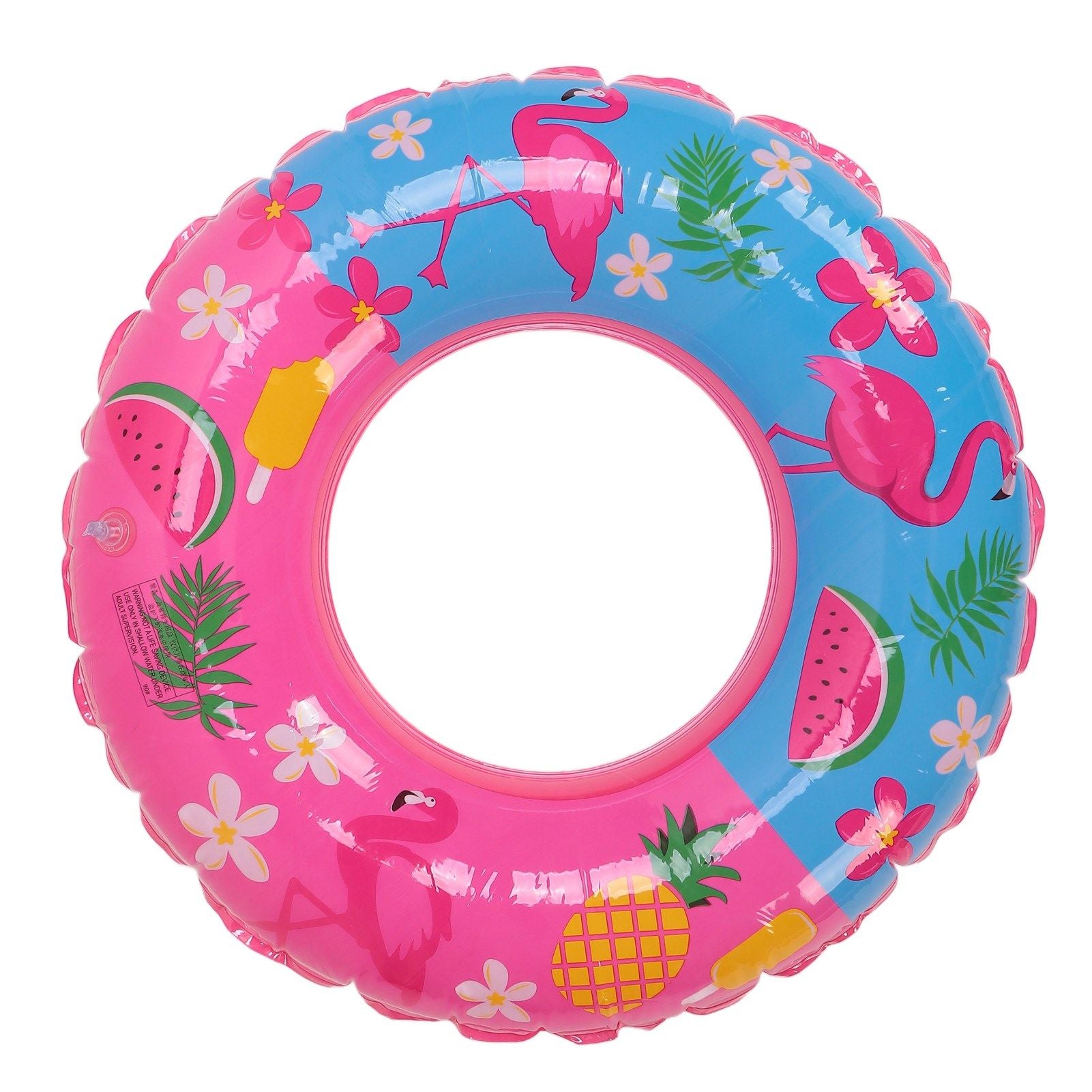Swimming Floats Pink Flamingo Pattern Thickened Eco Friendly PVC Portable Round Pool Floats for Girl V1294-YM0523-3111220029611