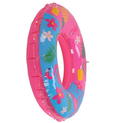Swimming Floats Pink Flamingo Pattern Thickened Eco Friendly PVC Portable Round Pool Floats for Girl V1294-YM0523-3111220029611