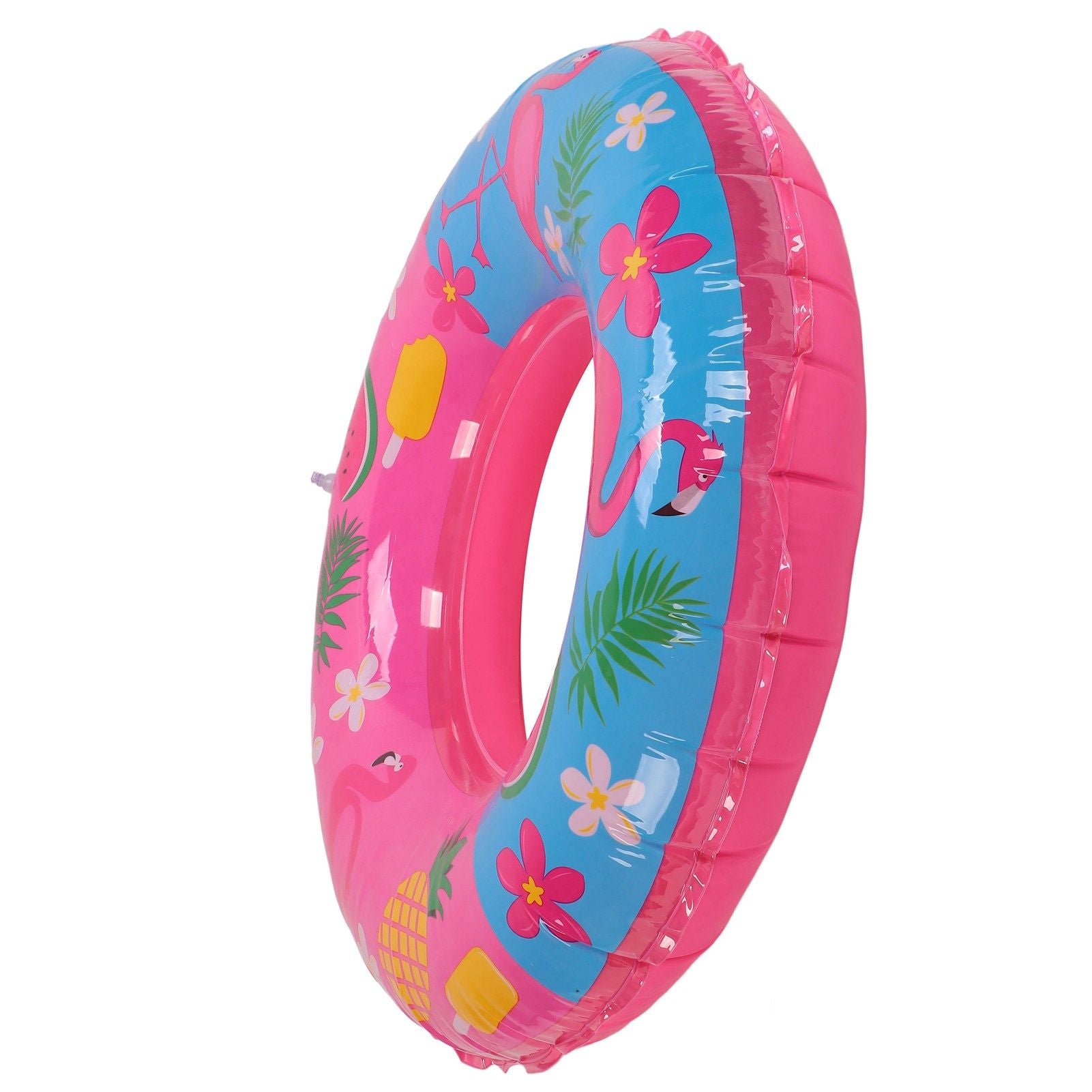 Swimming Floats Pink Flamingo Pattern Thickened Eco Friendly PVC Portable Round Pool Floats for Girl V1294-YM0523-3111220029611