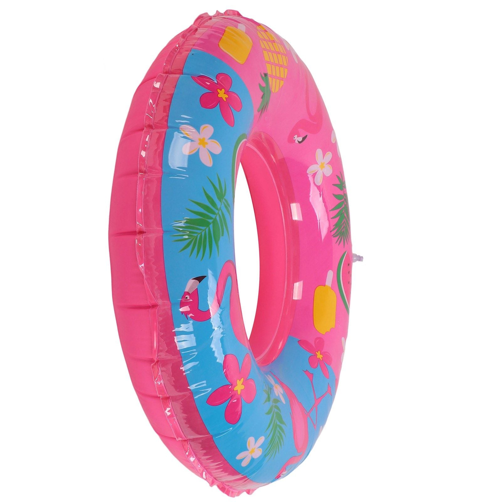 Swimming Floats Pink Flamingo Pattern Thickened Eco Friendly PVC Portable Round Pool Floats for Girl V1294-YM0523-3111220029611