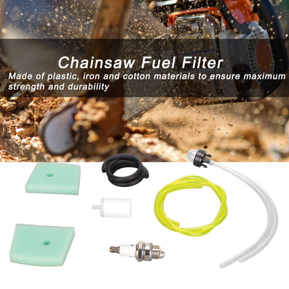 530047721 Air Filter Fuel Filter with Spark Plug Primer Bulb for Husqvarna 123L 322C Chainsaw V1294-YM0523-3111220030611