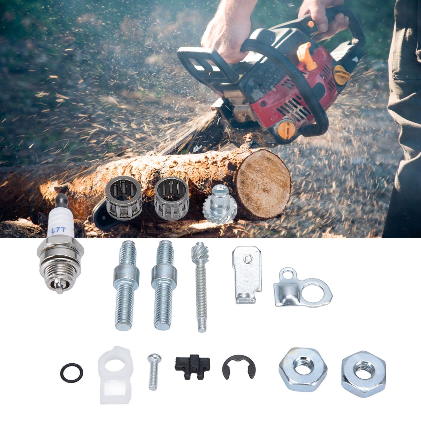 Chain Adjuster Tensioner Adjuster Bar Studs Kit for Stihl 066 MS 660 Replace OEM 1138 664 2400 and 1127 007 V1294-YM0523-3111220031411