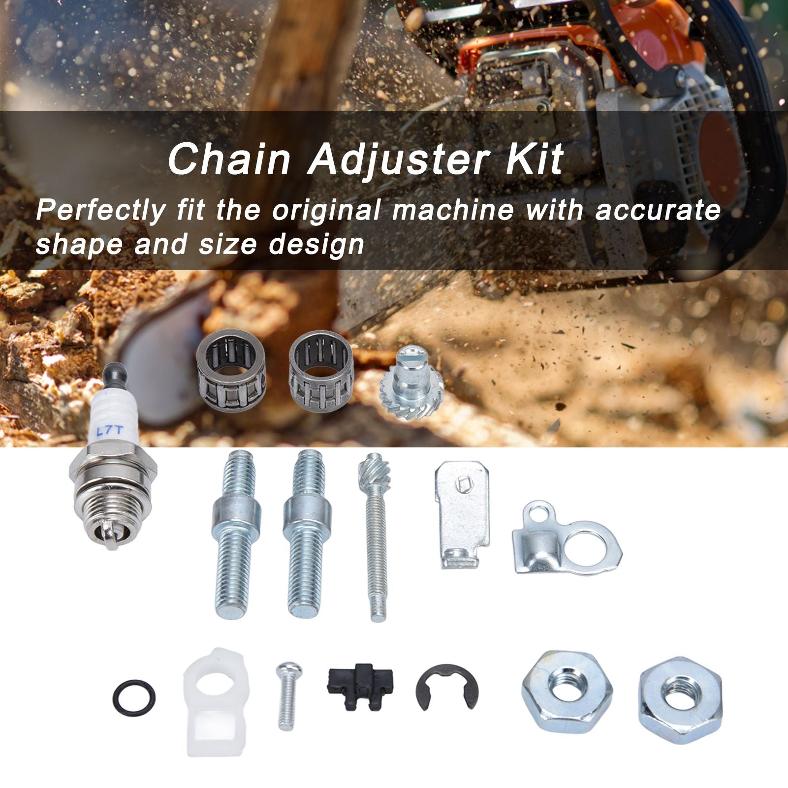 Chain Adjuster Tensioner Adjuster Bar Studs Kit for Stihl 066 MS 660 Replace OEM 1138 664 2400 and 1127 007 V1294-YM0523-3111220031411