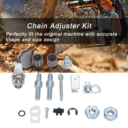 Chain Adjuster Tensioner Adjuster Bar Studs Kit for Stihl 066 MS 660 Replace OEM 1138 664 2400 and 1127 007 V1294-YM0523-3111220031411