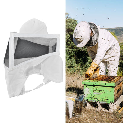Beekeeping Hat Contraction Design Breathable Mesh White Edging Beekeeper Cowboy Hat for Beekeeping Hunting V1294-YM0523-3111220033011