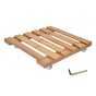 Plant Roller Base Stand Square with 360 degrees Removable Caster Wheel for Flower Pot 25x25cm S V1294-YM0523-3111220033411