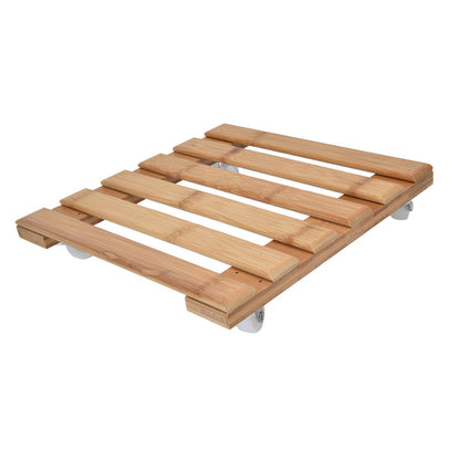 Plant Roller Base Stand Square with 360 degrees Removable Caster Wheel for Flower Pot 25x25cm S V1294-YM0523-3111220033411