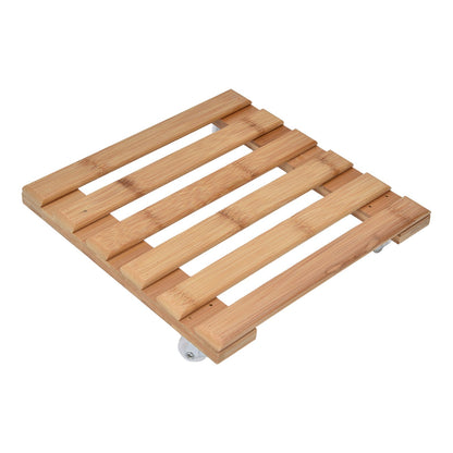 Plant Roller Base Stand Square with 360 degrees Removable Caster Wheel for Flower Pot 25x25cm S V1294-YM0523-3111220033411