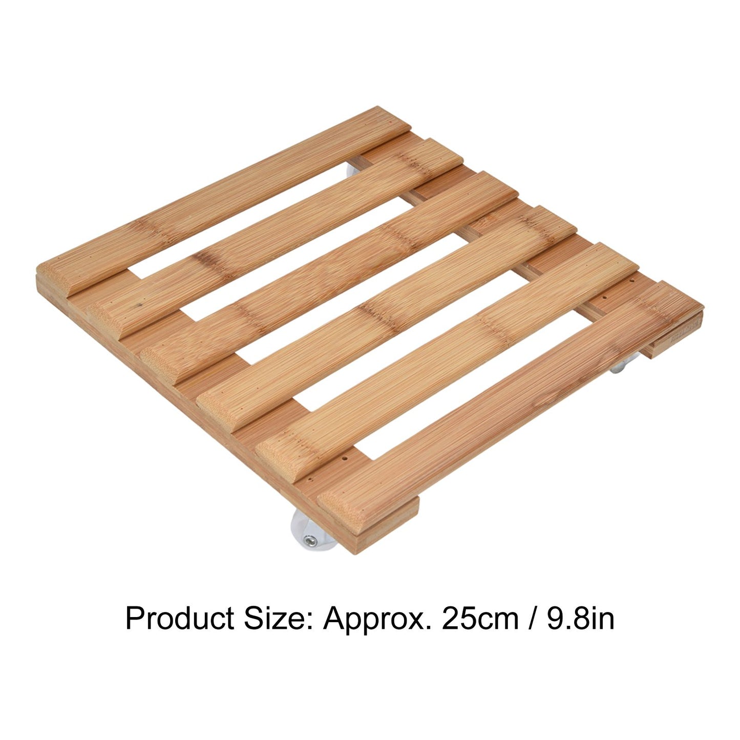 Plant Roller Base Stand Square with 360 degrees Removable Caster Wheel for Flower Pot 25x25cm S V1294-YM0523-3111220033411