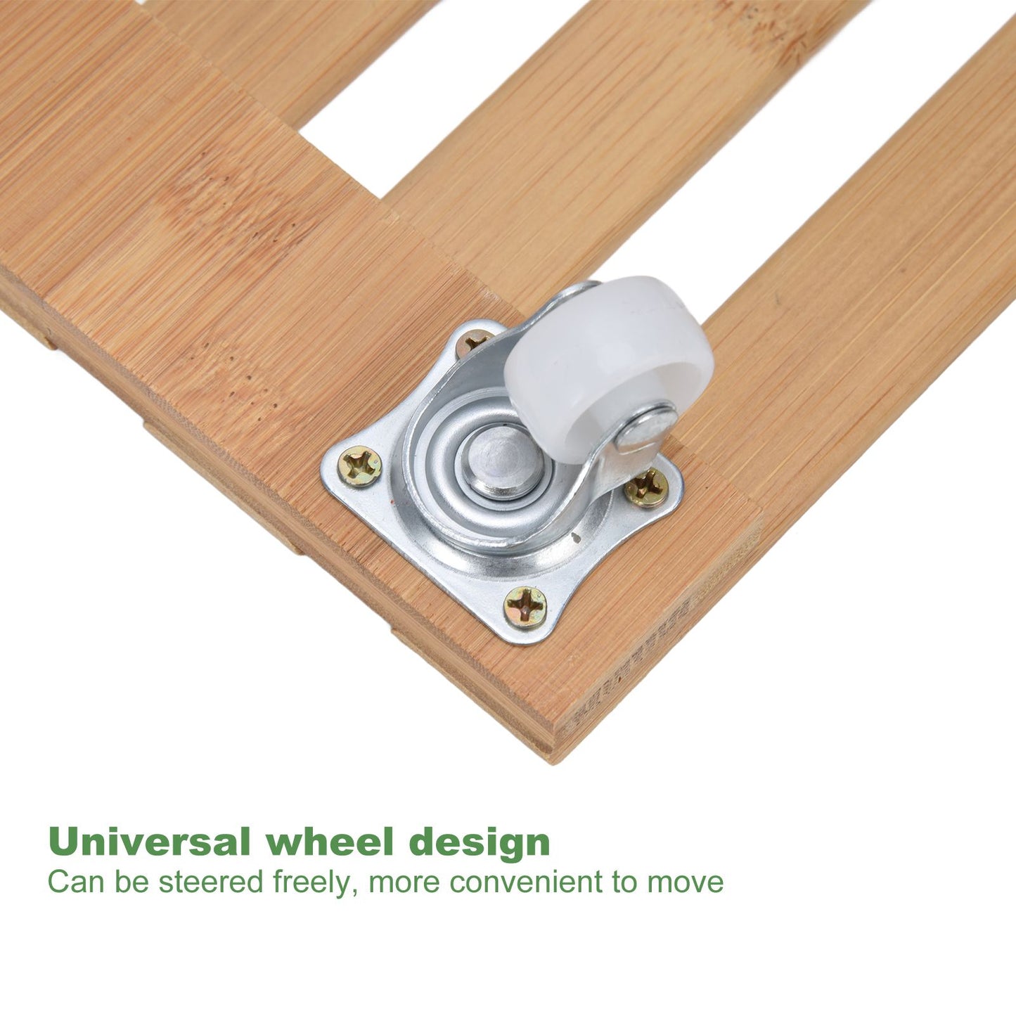 Plant Roller Base Stand Square with 360 degrees Removable Caster Wheel for Flower Pot 25x25cm S V1294-YM0523-3111220033411