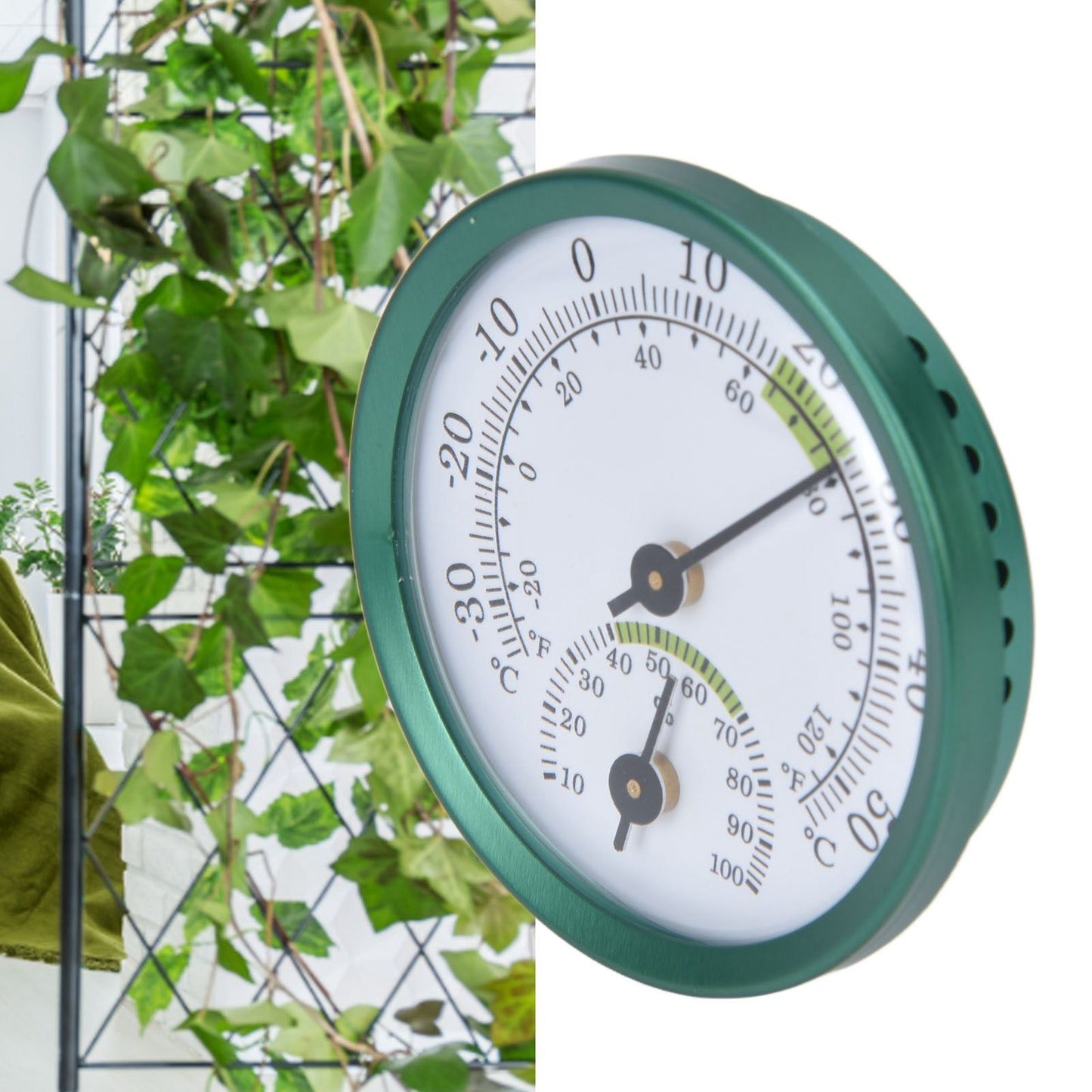 Temperature Humidity Meter Mini Wall Hanging Thin Transparent Dial Large Screen Temperature Humidity Tester V1294-YM0523-3111220034511