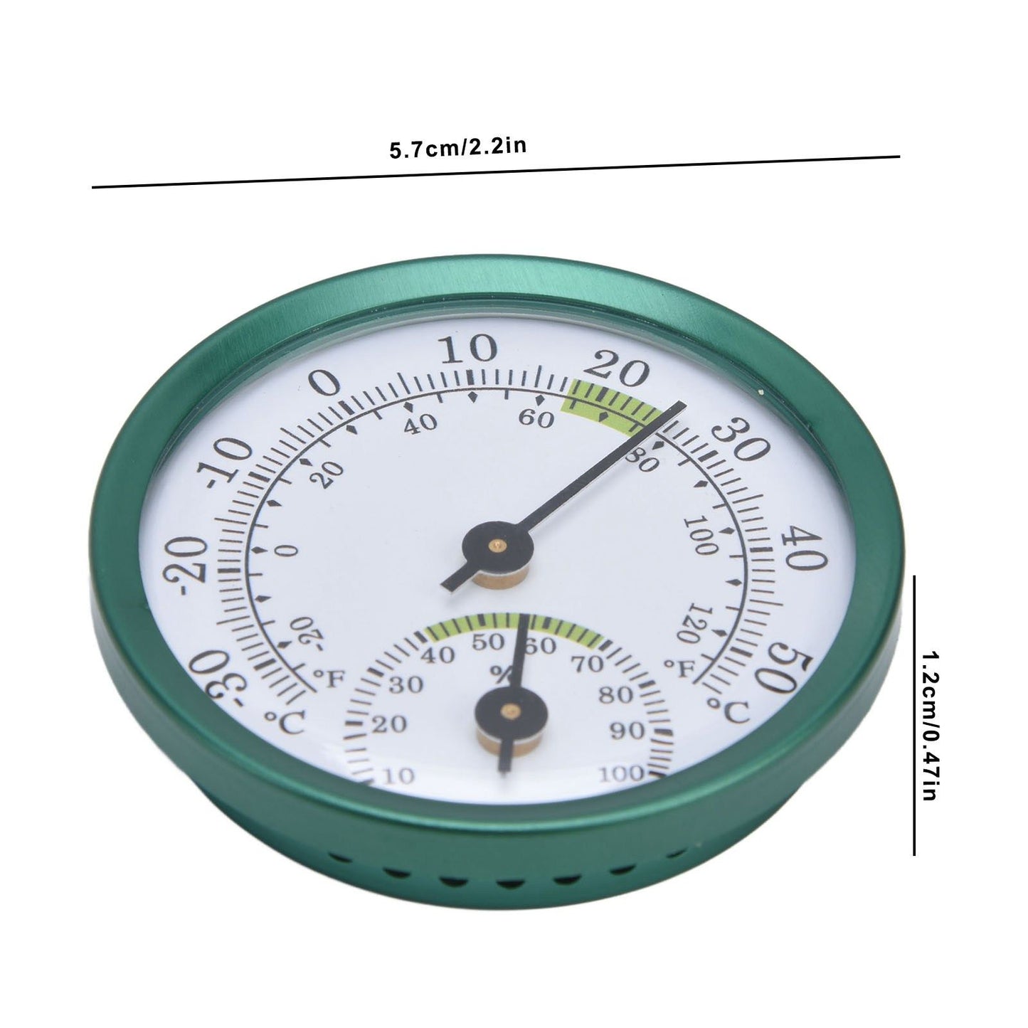 Temperature Humidity Meter Mini Wall Hanging Thin Transparent Dial Large Screen Temperature Humidity Tester V1294-YM0523-3111220034511