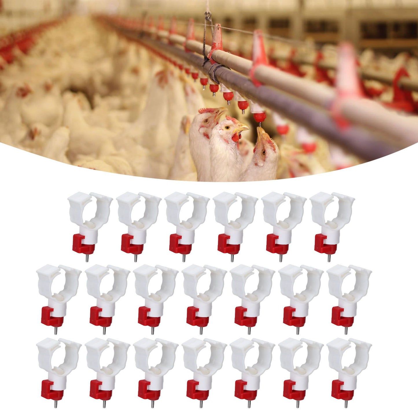20pcs Chicken Waterer Nipples Multipurpose Chicken Nipple Feeder for Poultry Chicken Duck Bird V1294-YM0523-3111220035411