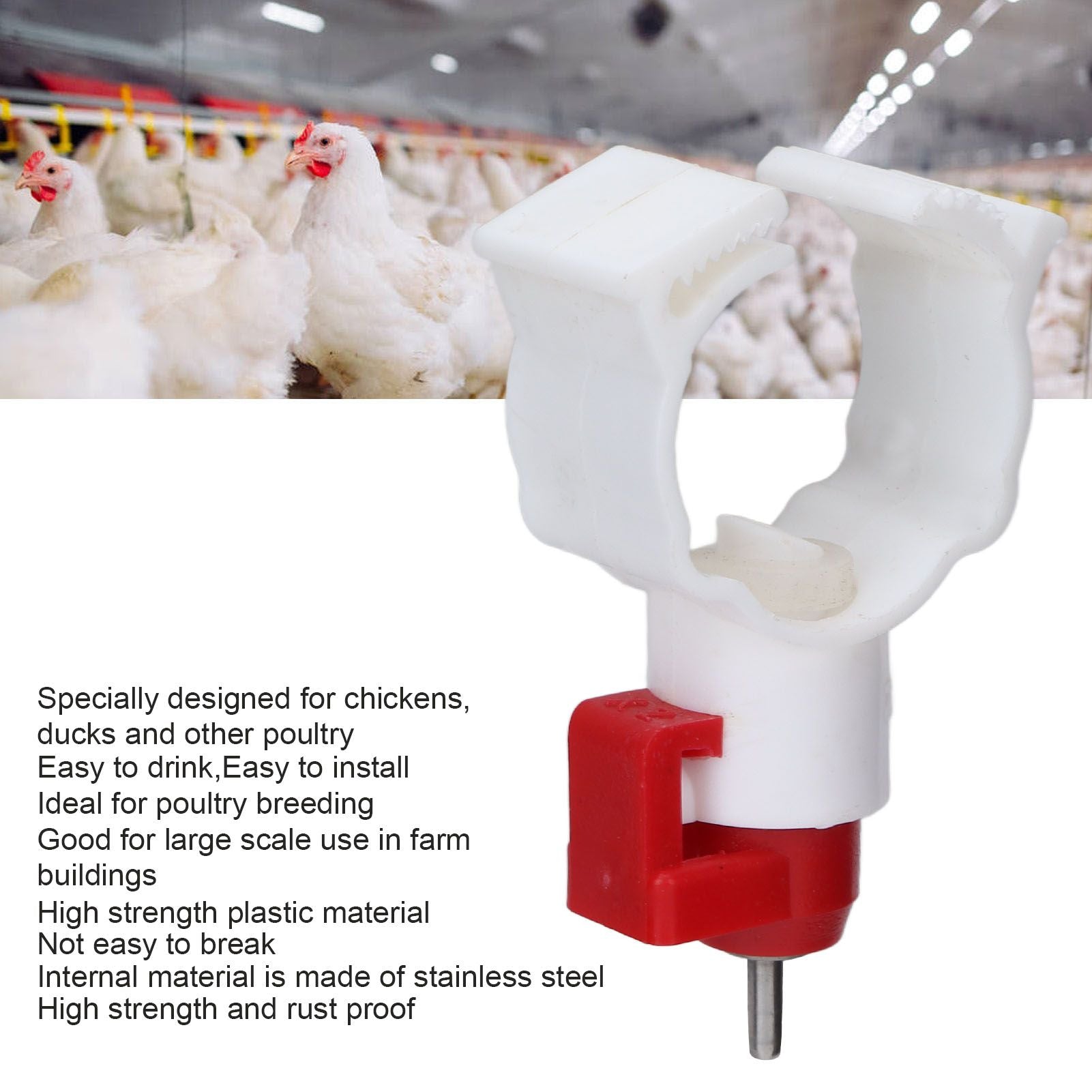 20pcs Chicken Waterer Nipples Multipurpose Chicken Nipple Feeder for Poultry Chicken Duck Bird V1294-YM0523-3111220035411