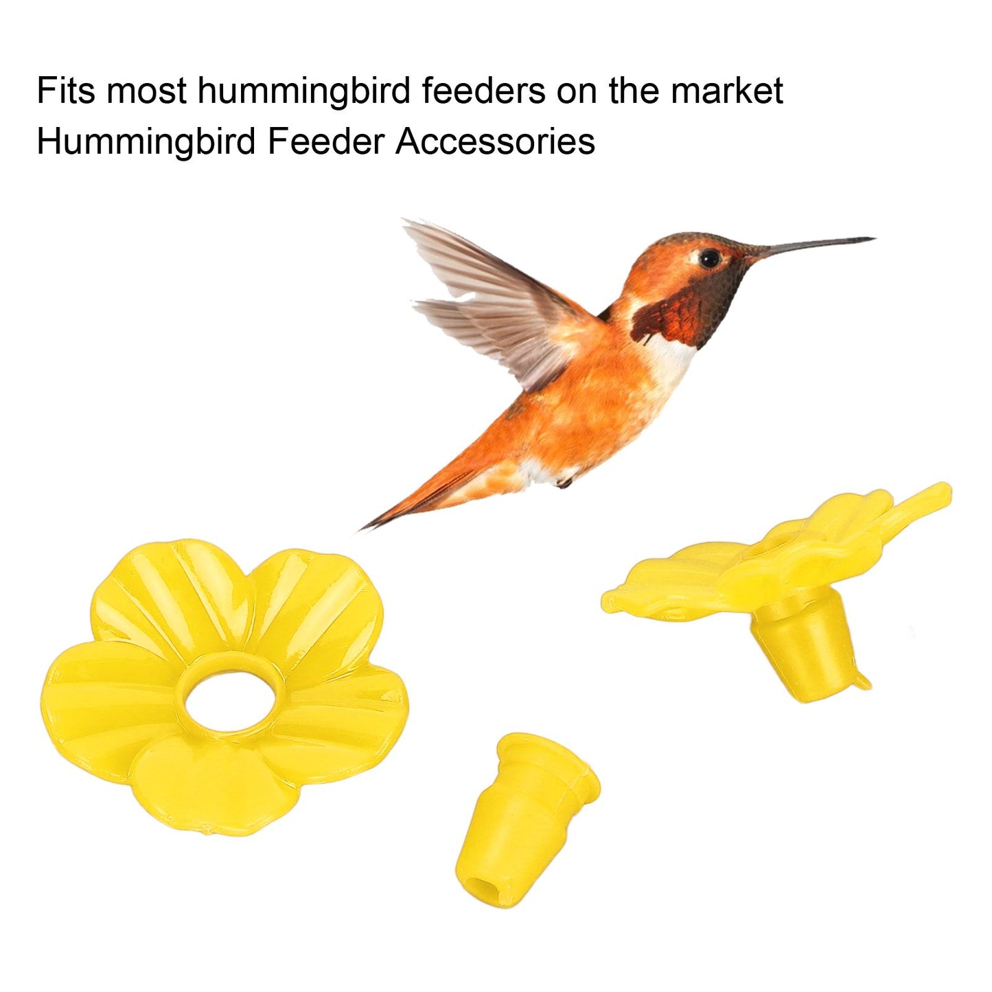 30 Sets Hummingbird Feeder Flowers Multicolor Unique Replaceable Hummingbird Bird Feeder Flower V1294-YM0523-3111220038711