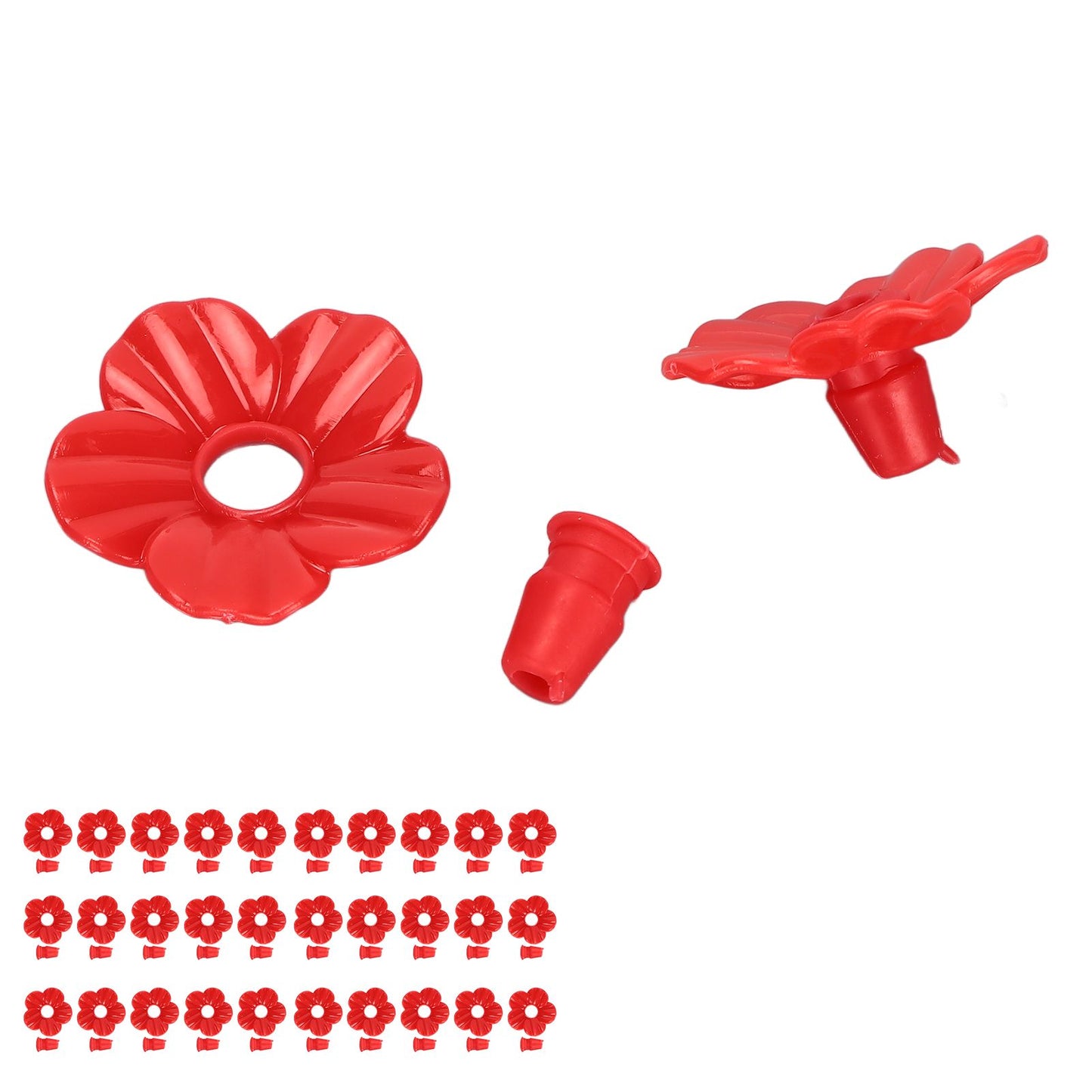 30 Sets Hummingbird Feeder Flowers Multicolor Unique Replaceable Hummingbird Bird Feeder Flower AccessoriesRed V1294-YM0523-3111220038712