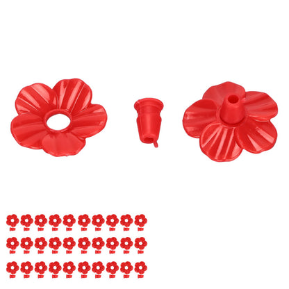 30 Sets Hummingbird Feeder Flowers Multicolor Unique Replaceable Hummingbird Bird Feeder Flower AccessoriesRed V1294-YM0523-3111220038712