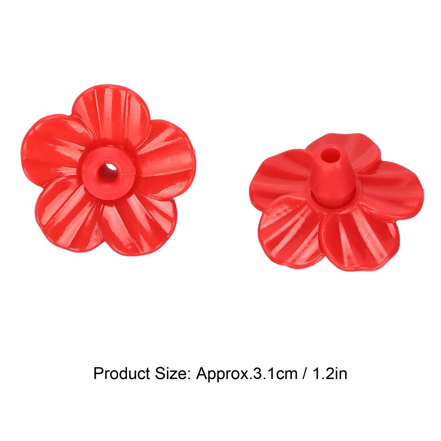 30 Sets Hummingbird Feeder Flowers Multicolor Unique Replaceable Hummingbird Bird Feeder Flower AccessoriesRed V1294-YM0523-3111220038712