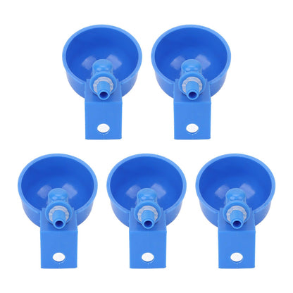 5Pcs Automatic Chicken Water Cups PP Plastic Poultry Waterer Kit for Pigeons G1/8 Male Thread V1294-YM0523-3111220039711