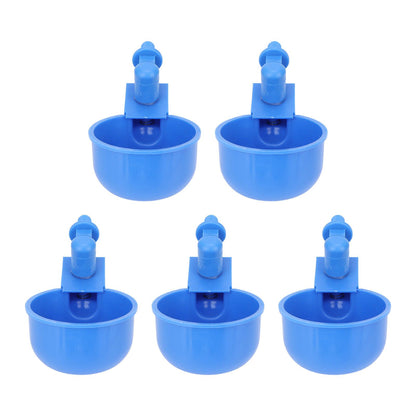 5Pcs Automatic Chicken Water Cups PP Plastic Poultry Waterer Kit for Pigeons G1/8 Male Thread V1294-YM0523-3111220039711