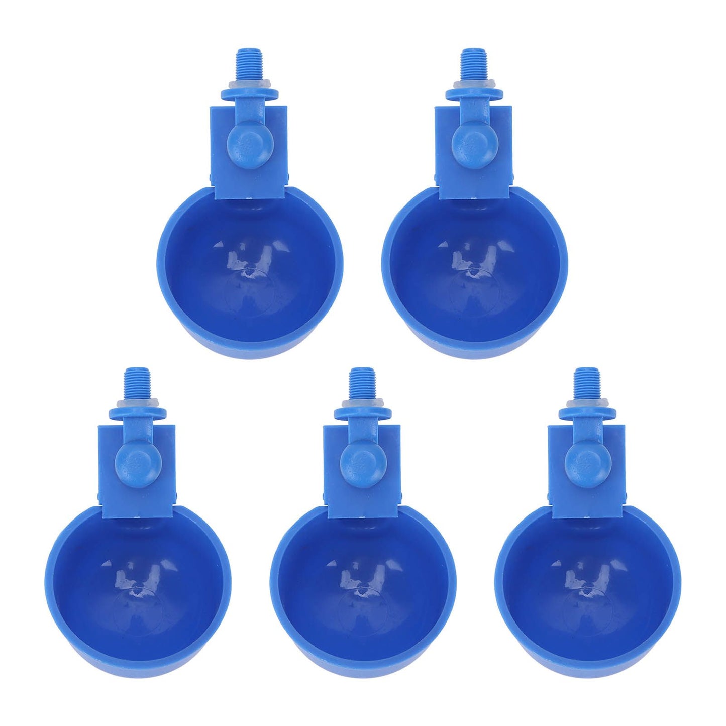 5Pcs Automatic Chicken Water Cups PP Plastic Poultry Waterer Kit for Pigeons G1/8 Male Thread V1294-YM0523-3111220039711