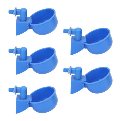 5Pcs Automatic Chicken Water Cups PP Plastic Poultry Waterer Kit for Pigeons G1/8 Male Thread V1294-YM0523-3111220039711