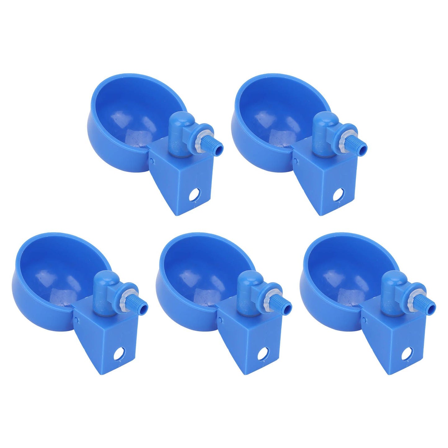 5Pcs Automatic Chicken Water Cups PP Plastic Poultry Waterer Kit for Pigeons G1/8 Male Thread V1294-YM0523-3111220039711