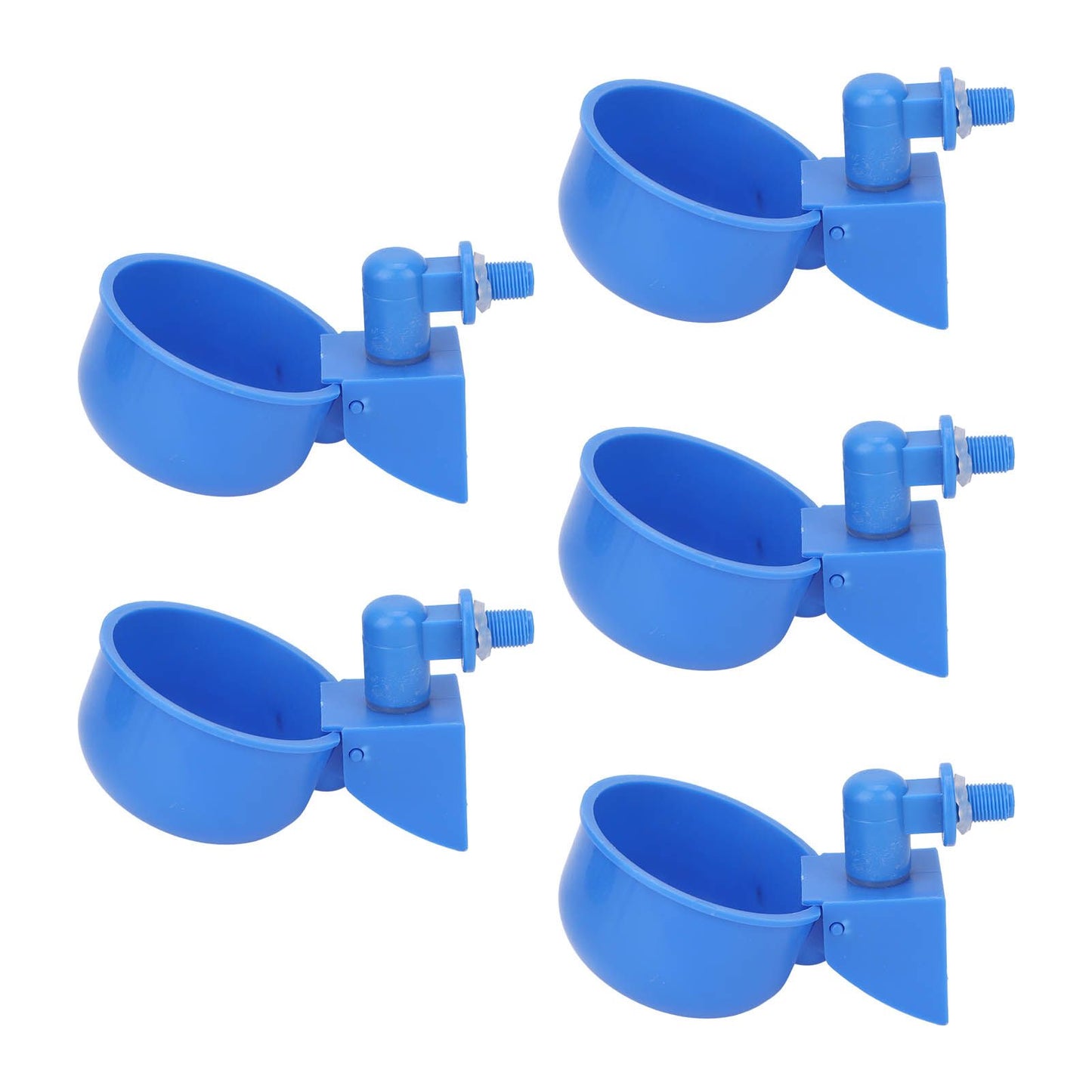 5Pcs Automatic Chicken Water Cups PP Plastic Poultry Waterer Kit for Pigeons G1/8 Male Thread V1294-YM0523-3111220039711