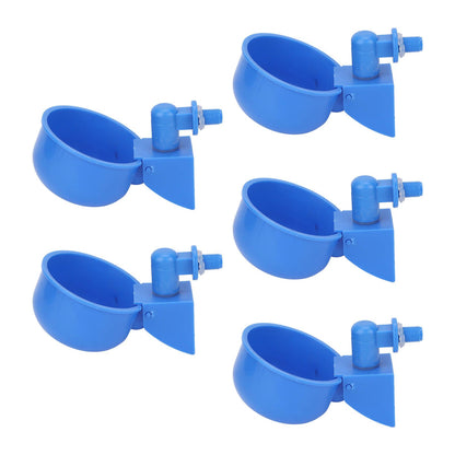 5Pcs Automatic Chicken Water Cups PP Plastic Poultry Waterer Kit for Pigeons G1/8 Male Thread V1294-YM0523-3111220039711