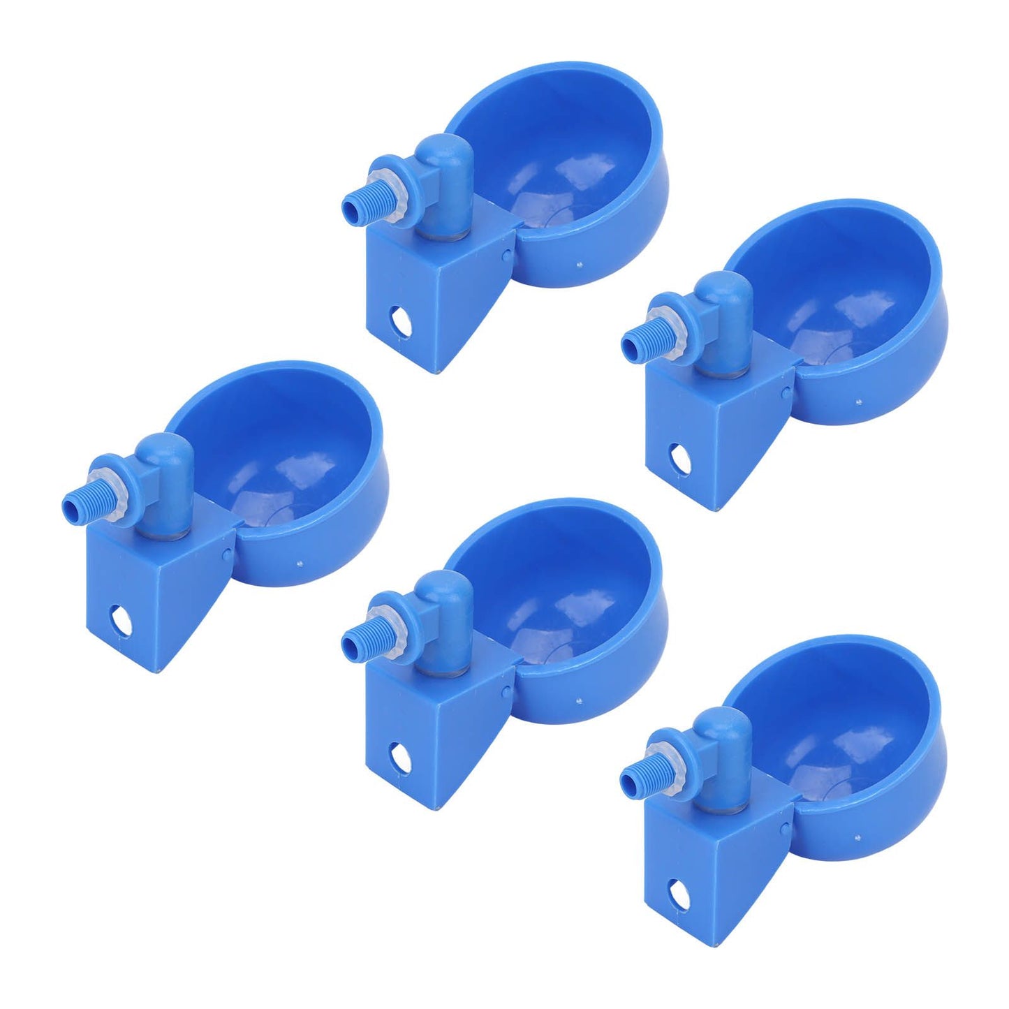 5Pcs Automatic Chicken Water Cups PP Plastic Poultry Waterer Kit for Pigeons G1/8 Male Thread V1294-YM0523-3111220039711
