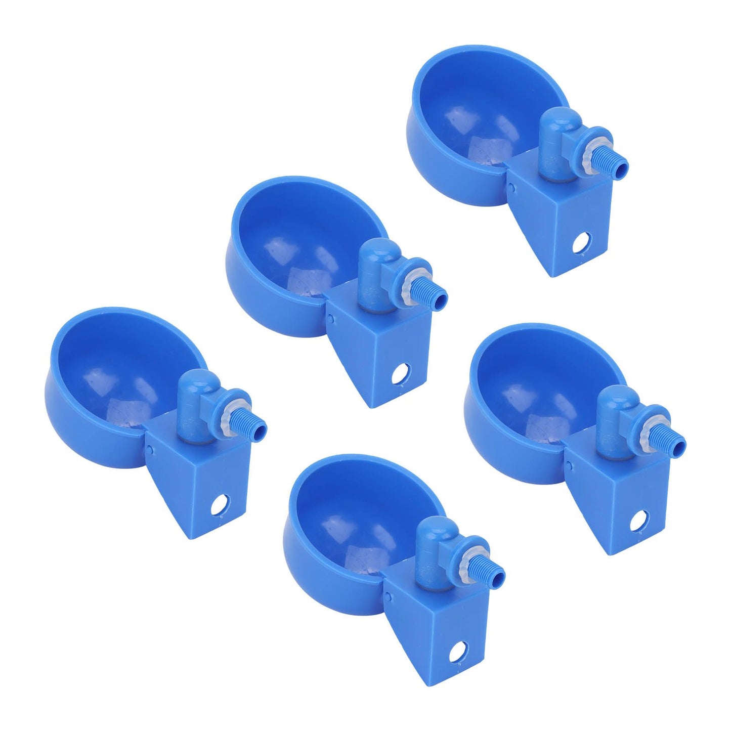 5Pcs Automatic Chicken Water Cups PP Plastic Poultry Waterer Kit for Pigeons G1/8 Male Thread V1294-YM0523-3111220039711