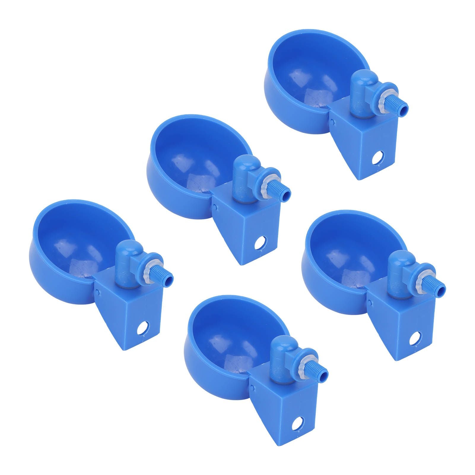 5Pcs Automatic Chicken Water Cups PP Plastic Poultry Waterer Kit for Pigeons G1/8 Male Thread V1294-YM0523-3111220039711