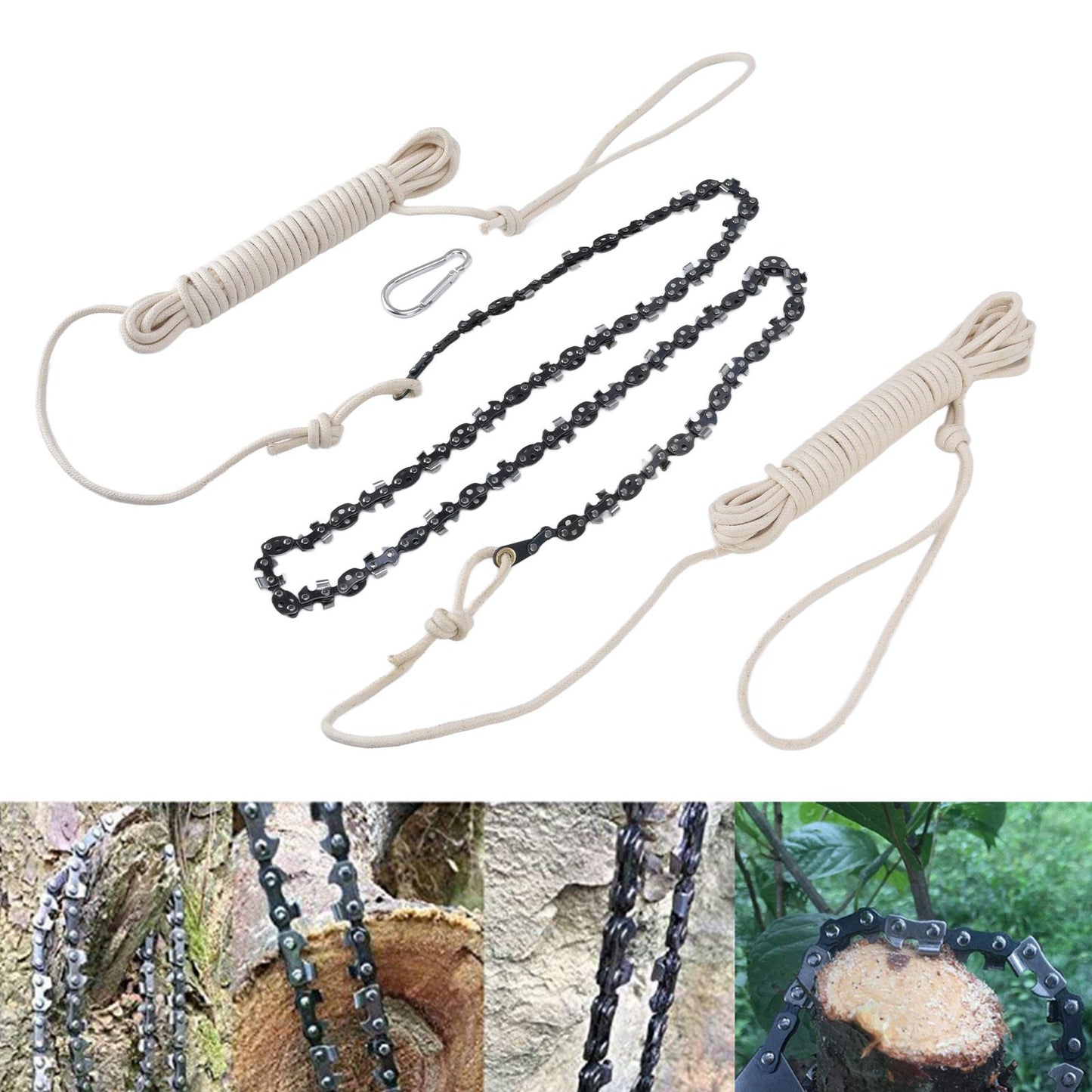 Hand Rope Chainsaw High Reach Tree Limb Easily Branches Cut Logging 64 Sections 62 Teeth 48in V1294-YM0523-3111220039811