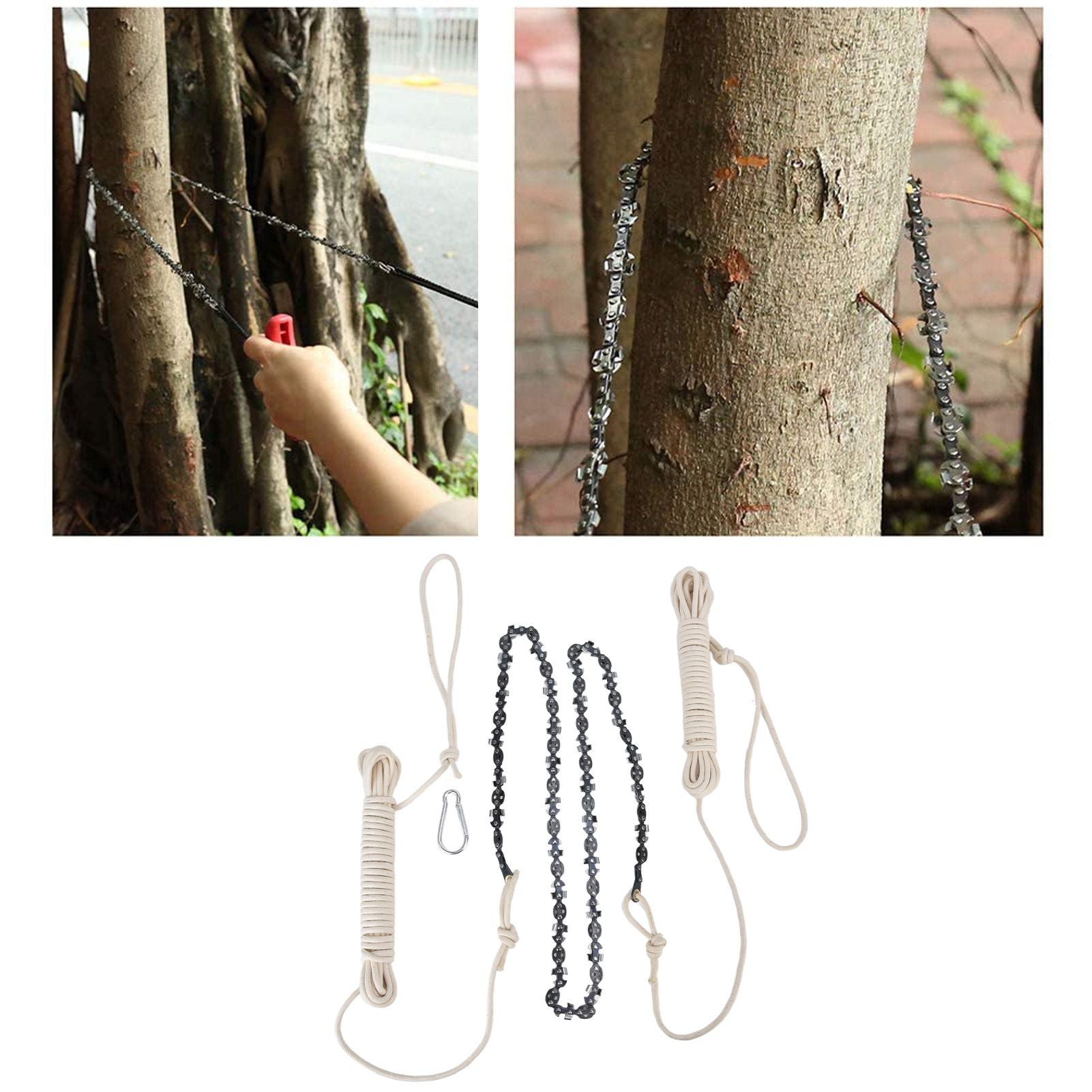 Hand Rope Chainsaw High Reach Tree Limb Easily Branches Cut Logging 64 Sections 62 Teeth 48in V1294-YM0523-3111220039811